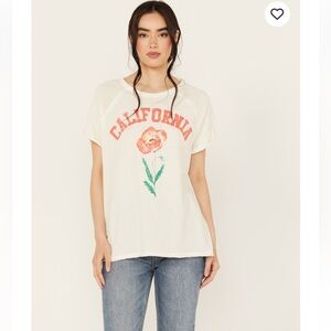 Free People Women's California State Flower Short Sleeve Graphic Tee
